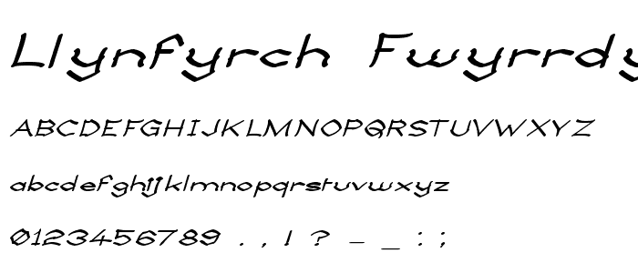 Llynfyrch Fwyrrdynn SemiBold font
